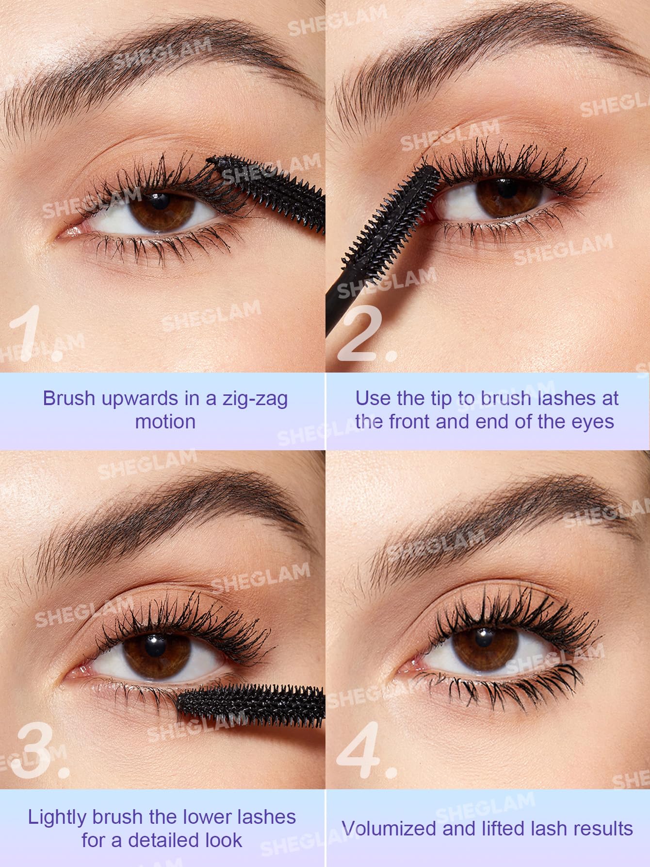 SHEGLAM Flutter Wink, volumen y longitud: pestañas definidas al instante.