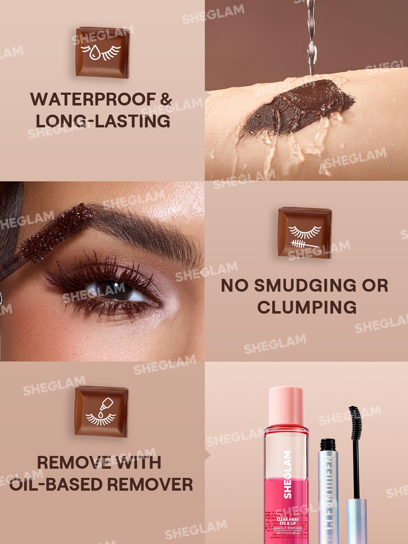 SHEGLAM Mascara Macchiato resistente al agua para uso diario