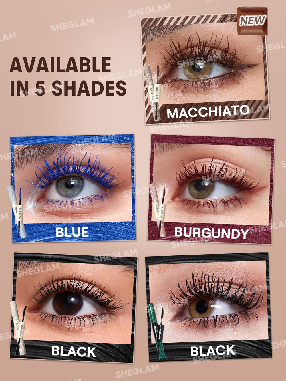 SHEGLAM Mascara Macchiato destaca volumen intenso y longitud notable