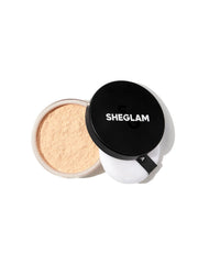 SHEGLAM Polvo fijador brillo translúcido para un acabado suave todo el día