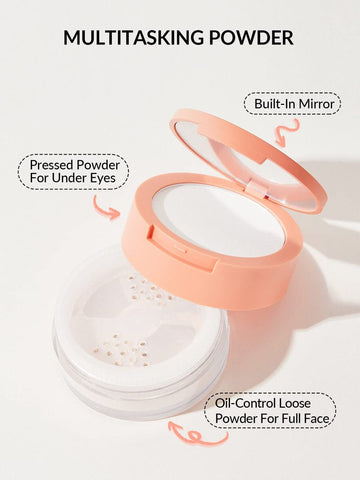 SHEGLAM Polvo para ojeras que difumina y fija sin resecar.