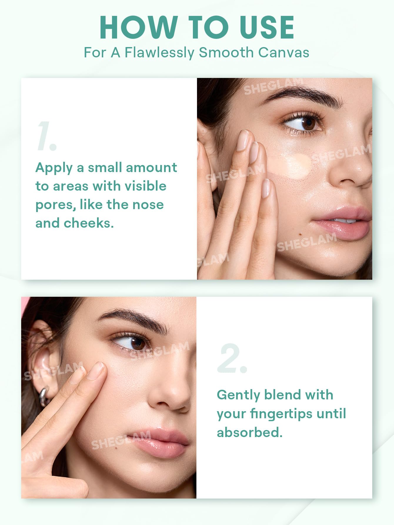 SHEGLAM Pore No More Primer: textura ligera para un acabado suave.
