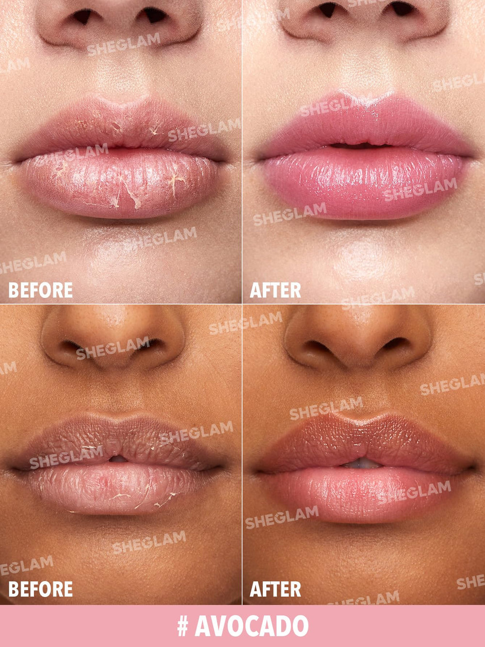 SHEGLAM Pout PHresh muestra textura cremosa para una aplicación suave.