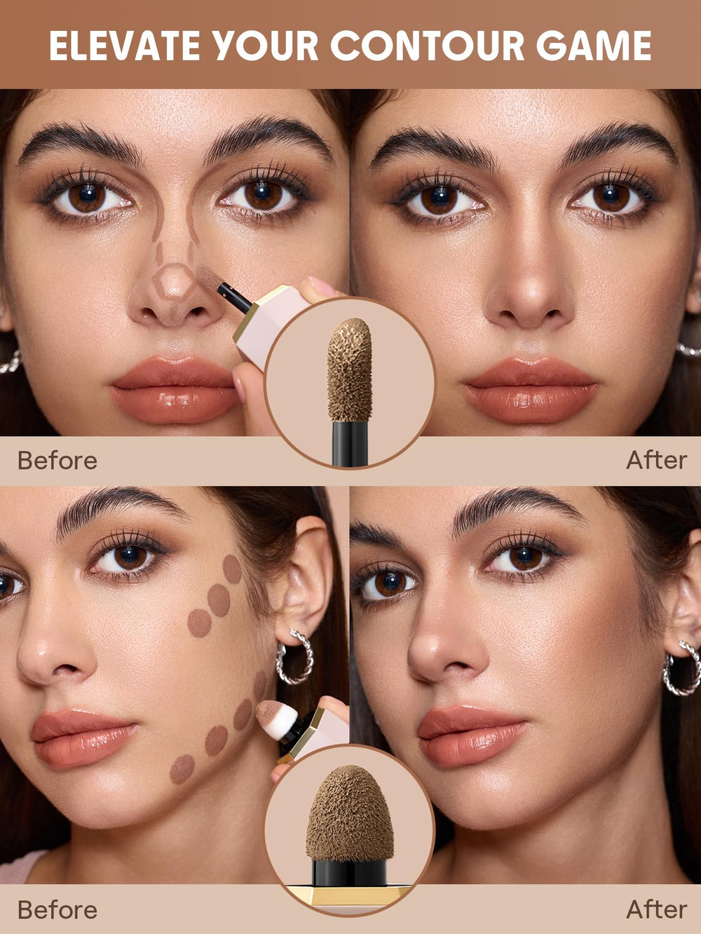 SHEGLAM Contorno líquido de precisión textura sedosa para deslizamiento suave