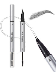 SHEGLAM Real Flow Laminating Brow Pen Espresso muestra la doble punta para trazos naturales