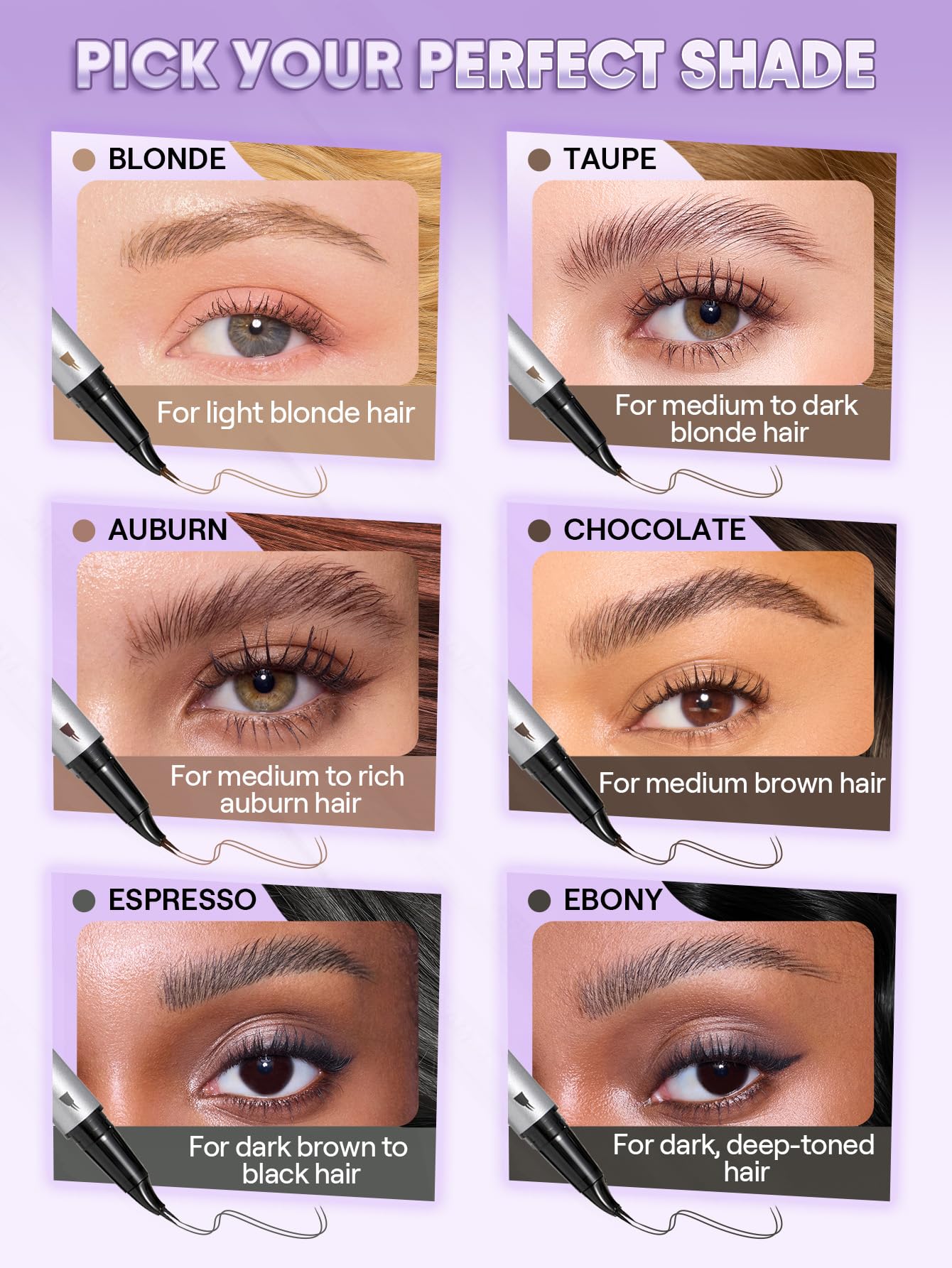 SHEGLAM Real Flow Laminating Brow Pen Espresso, uso diario cómodo y sencillo