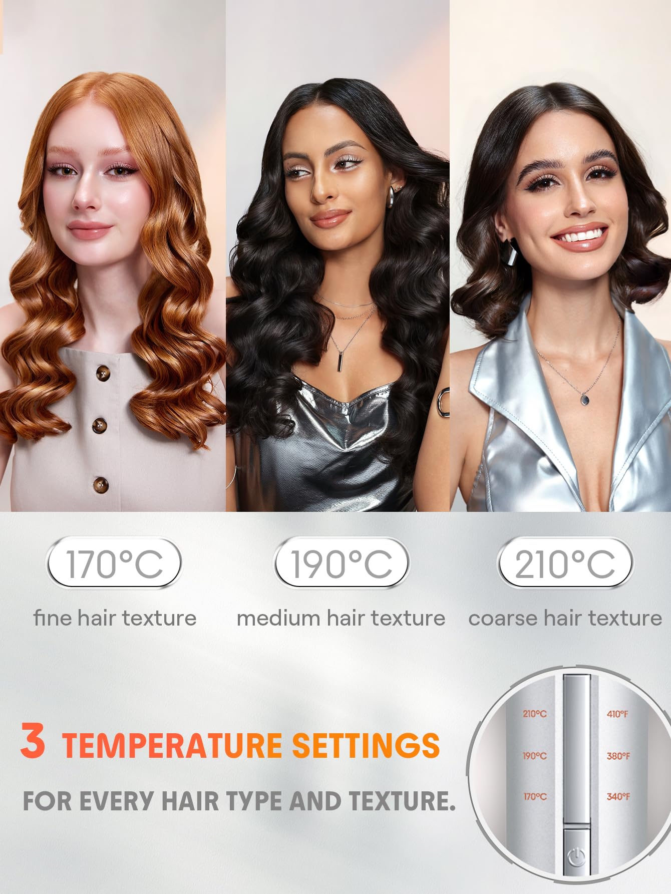 SHEGLAM rotación de dos vías para rizos suaves o definidos.