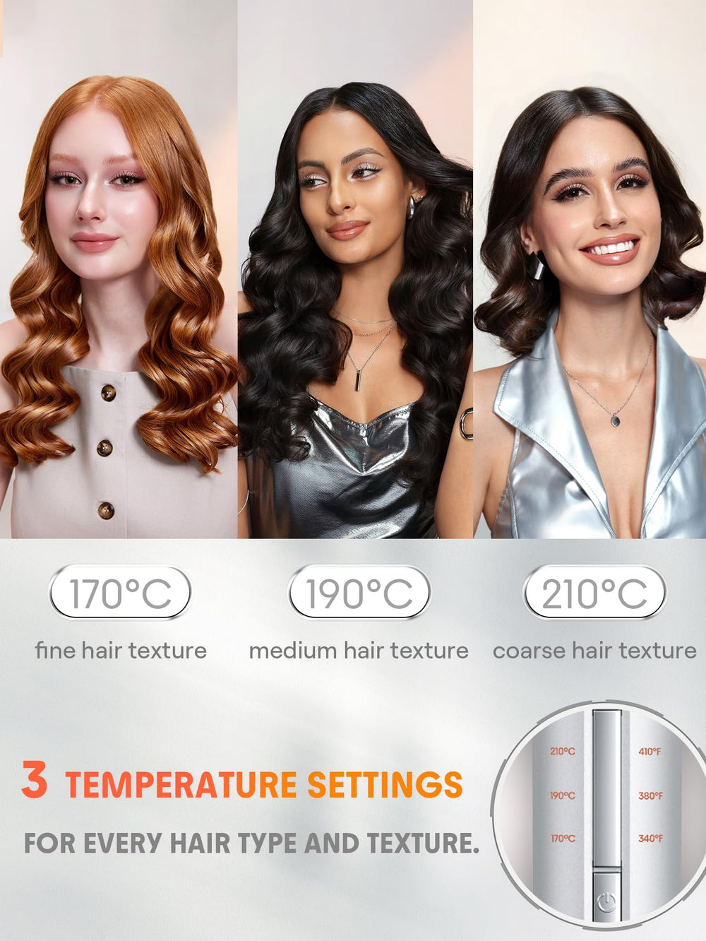 SHEGLAM rotación de dos vías para rizos suaves o definidos.