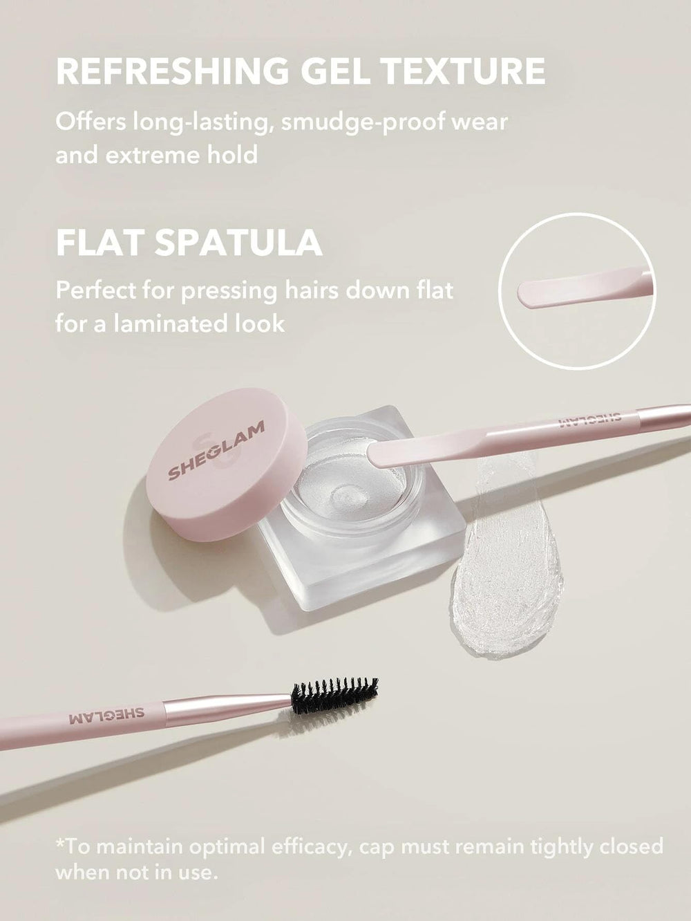 SHEGLAM Set Me Up Brow Hold Gel transparente para cejas definidas