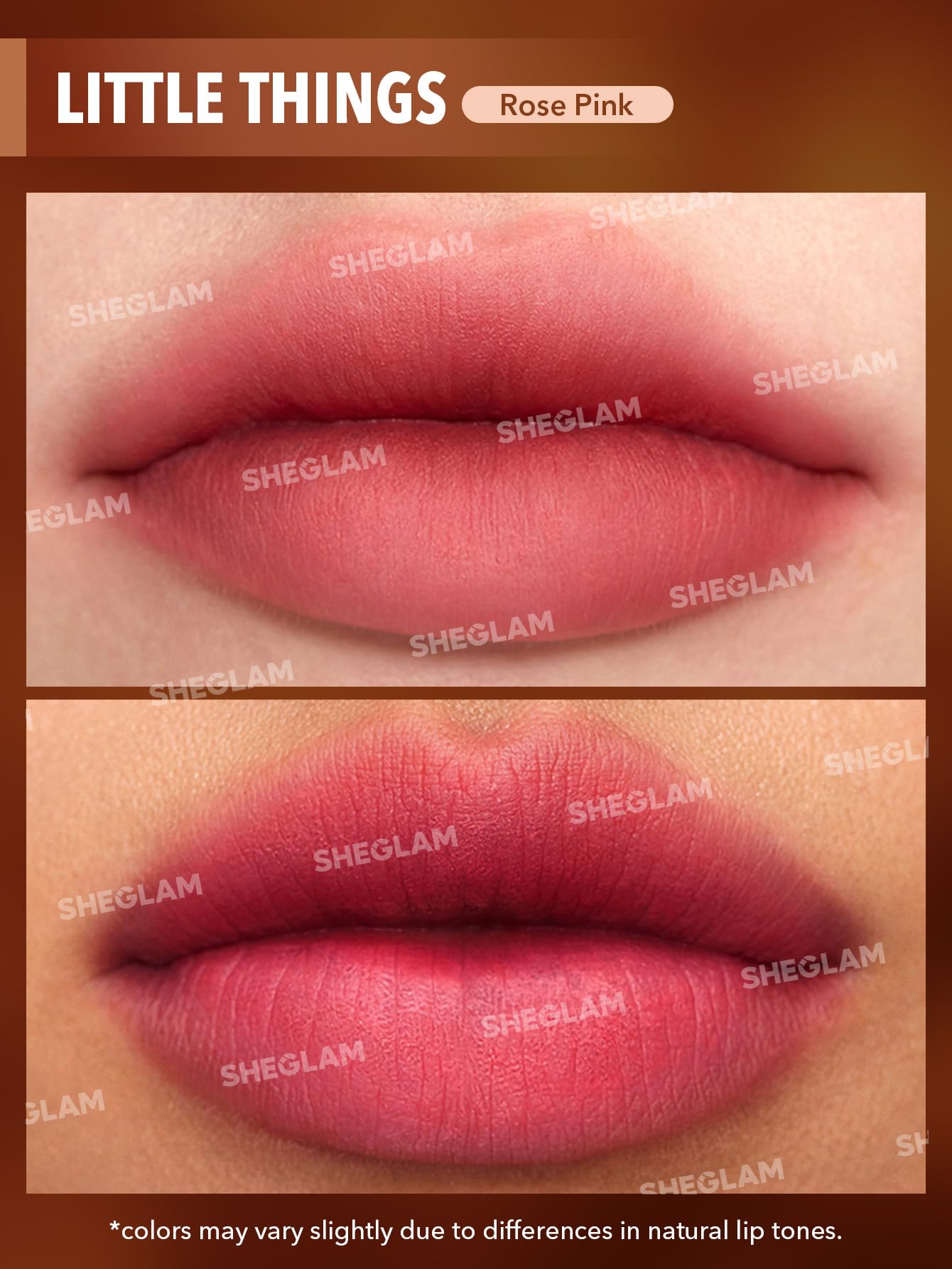 SHEGLAM Soft Haze Lip Blur acabado mate sin brillos.