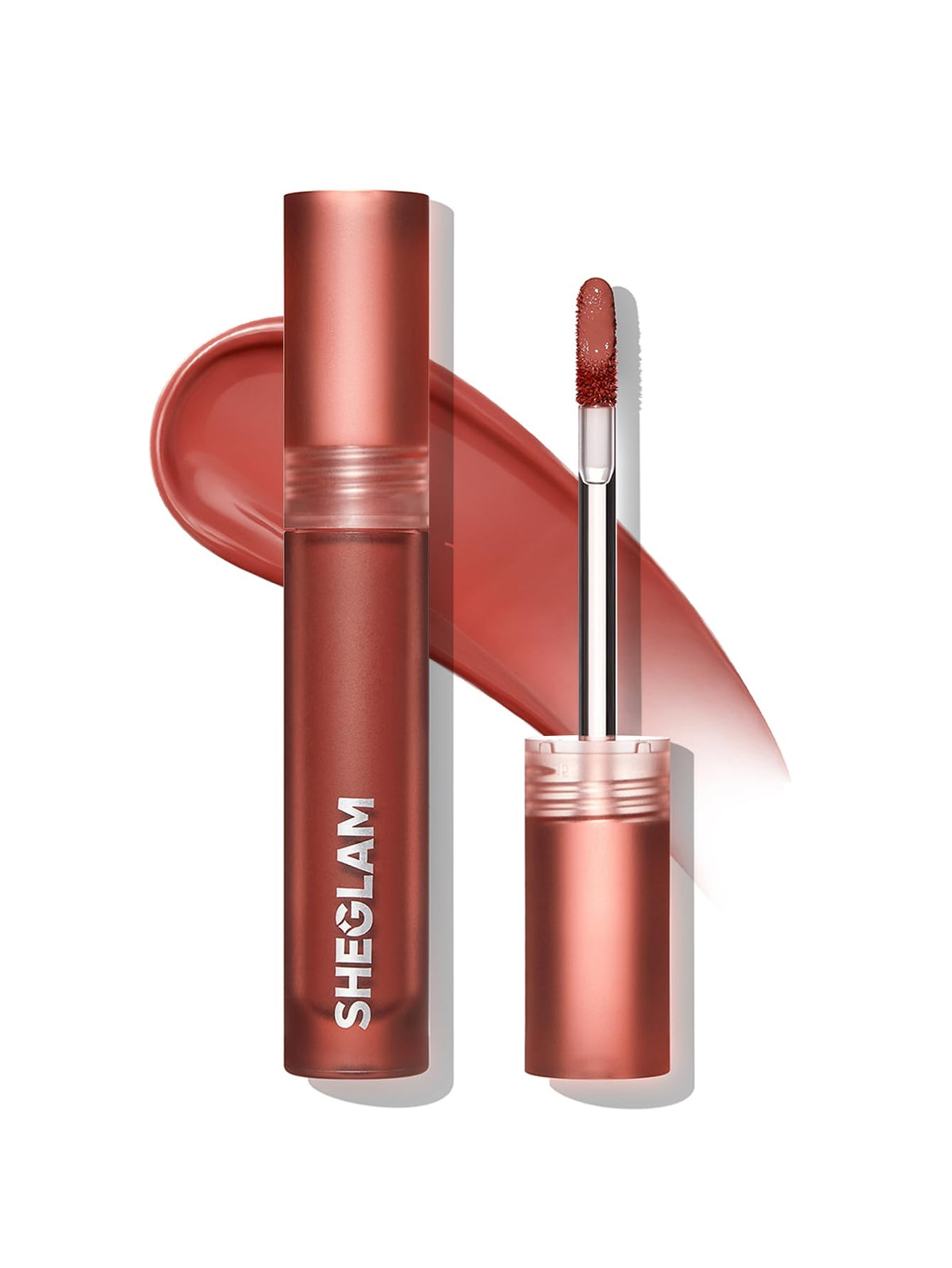 SHEGLAM Soft Haze Lip Blur: muestra color mate de larga duración.