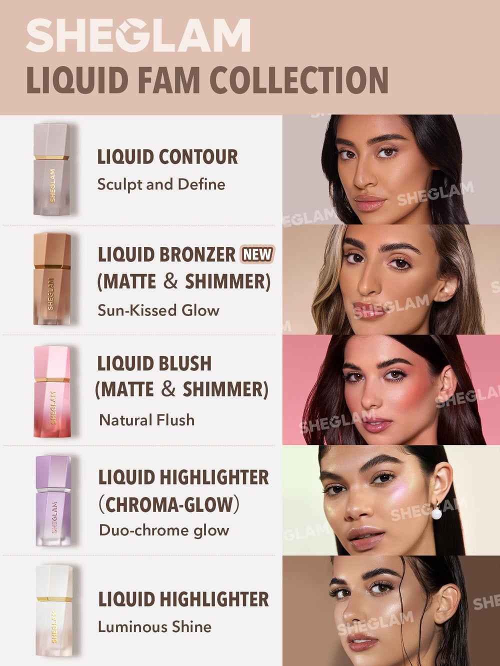 Look natural con Sun Beam Matte Bronzer-Toffee en tono bronceado