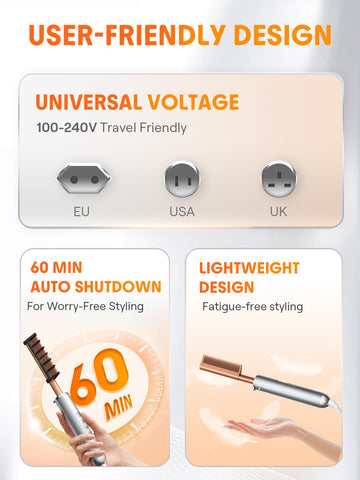 SHEGLAM voltaje universal 100-240V ideal para viajar