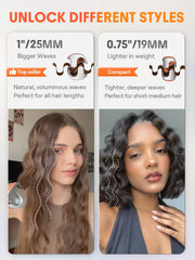 SHEGLAM Waver con barras estrechas para ondas apretadas y duraderas