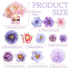 SHEHARUHI pinzas florales, detalle de pétalos, para un look elegante.