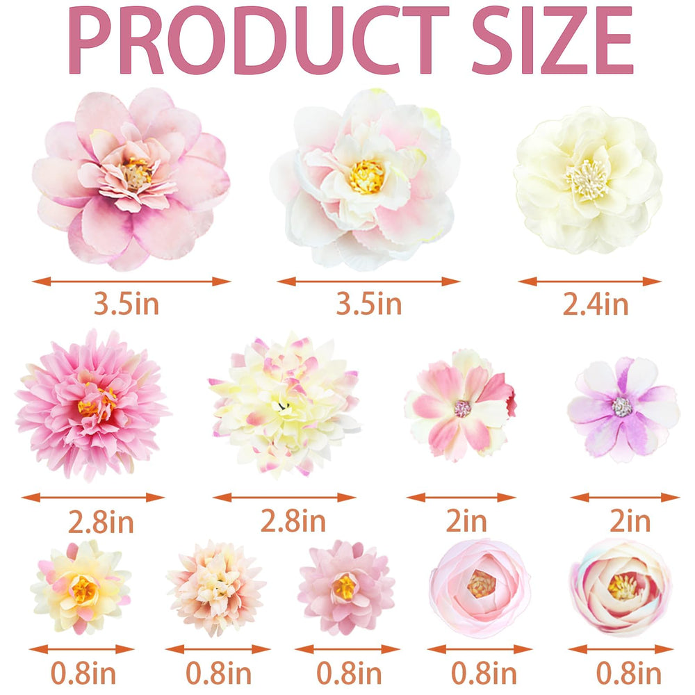 Prendedores florales SHEHARUHI para cabello, variedad de rosas, perfecto para conciertos o bodas.