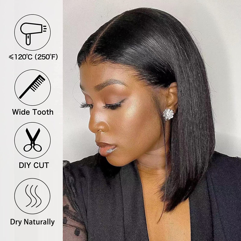 Peluca bob liso de Shesbeauty, estilo recto ideal para uso diario.