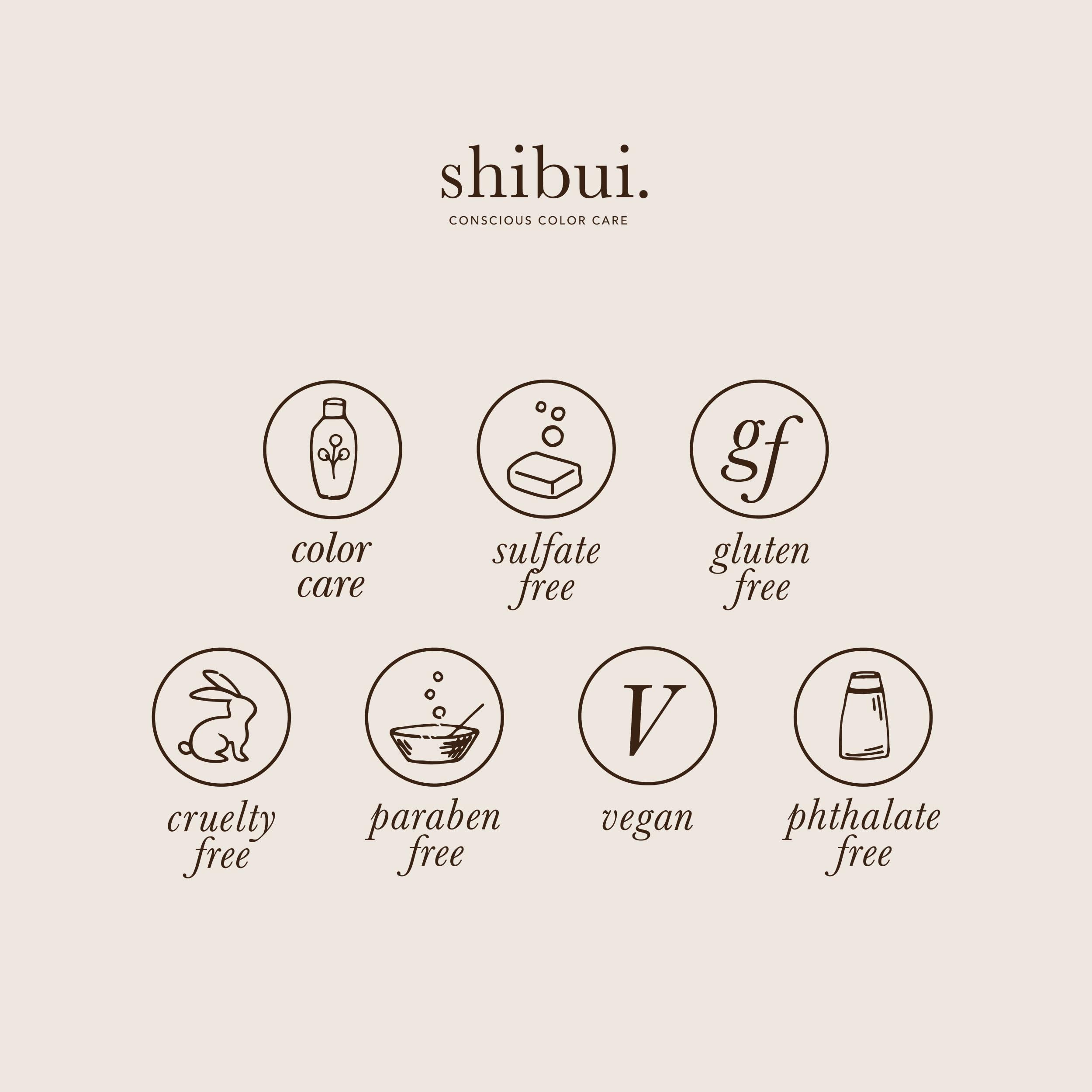 SHIBUI Aceite Reponedor: fórmula sin sulfatos para un cabello limpio y suave.
