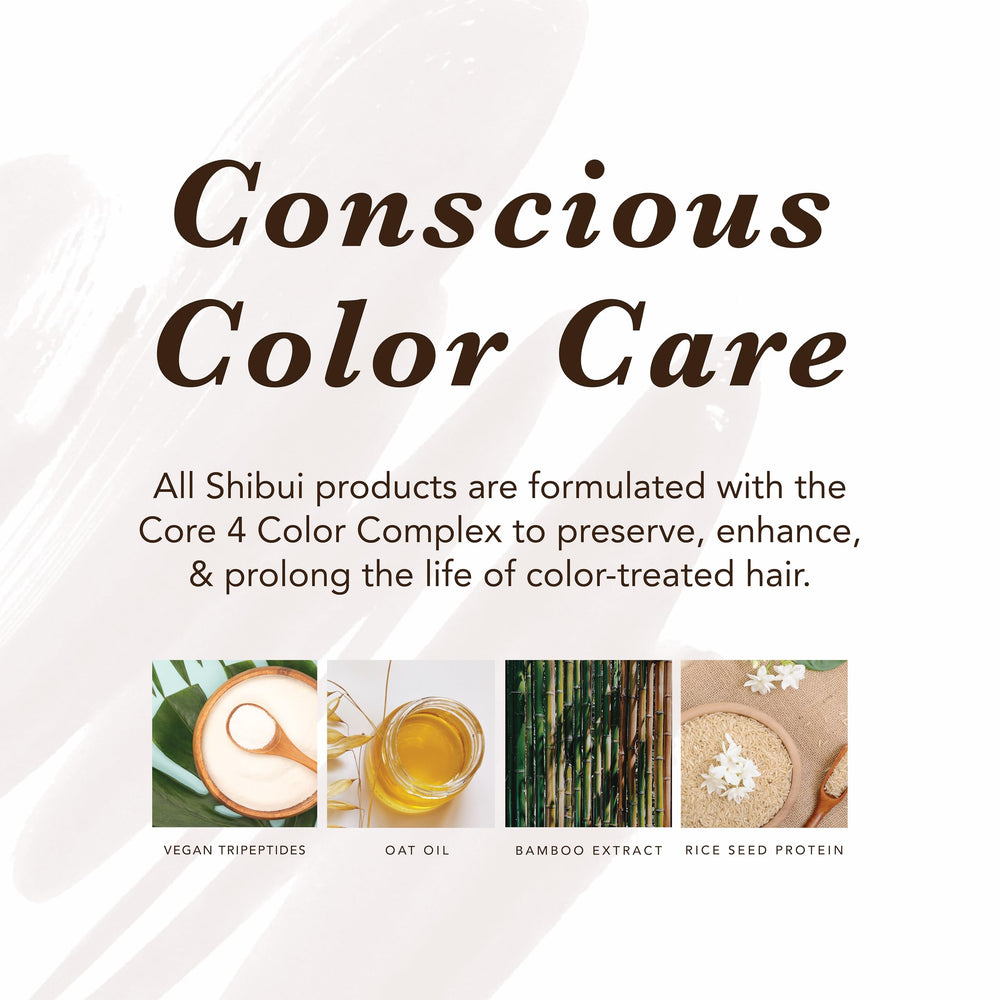 SHIBUI Everydayness Shampoo con Core 4 para realzar el color con ingredientes veganos.