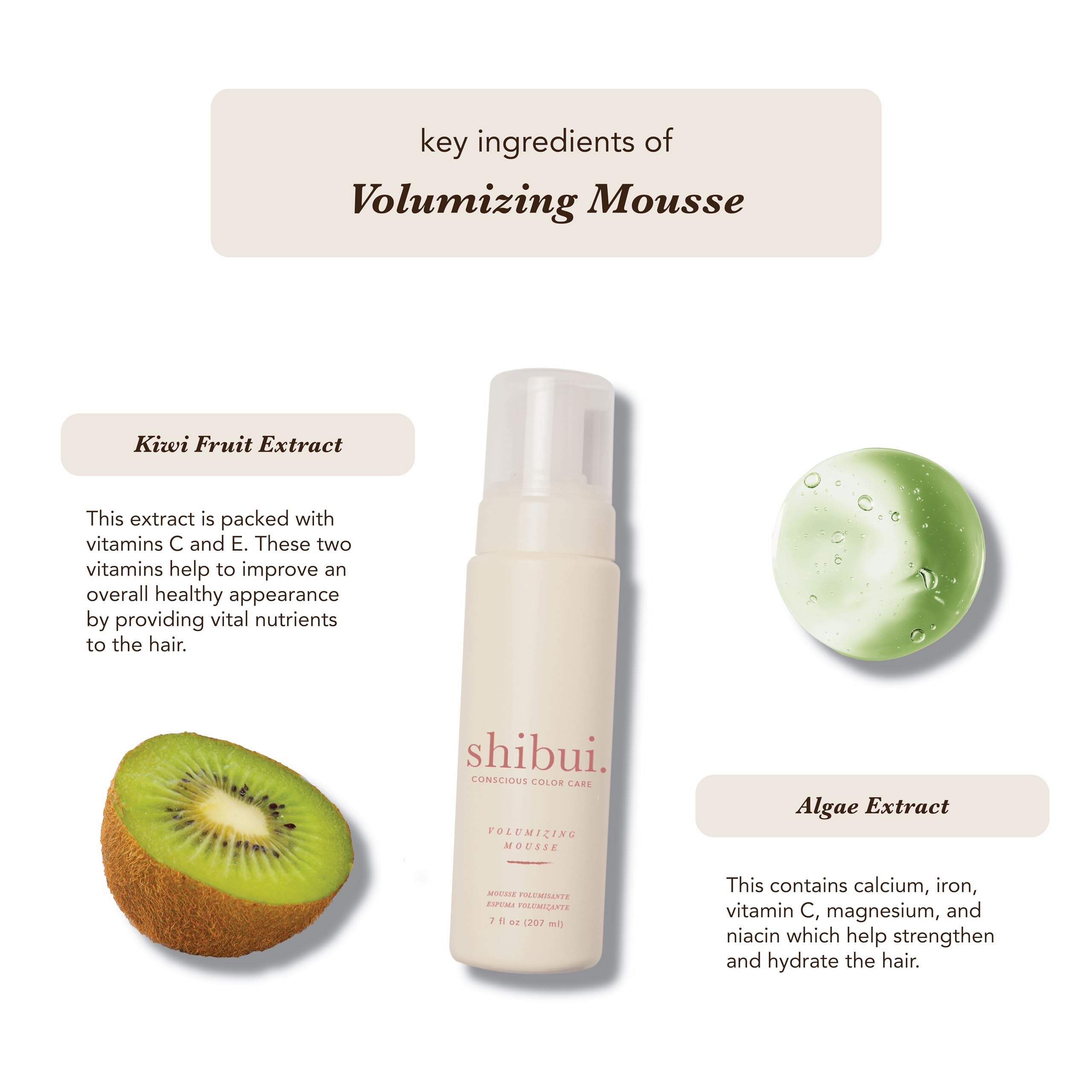 SHIBUI Mousse Volumisante: tenue moyenne et contrôle du frisottis pour une coiffure flexible
