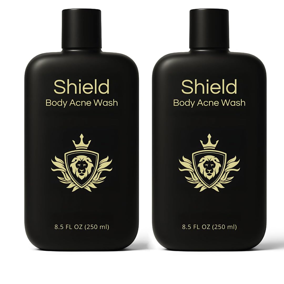 Shield Body Acne Wash: botella frontal, limpieza diaria para espalda y pecho
