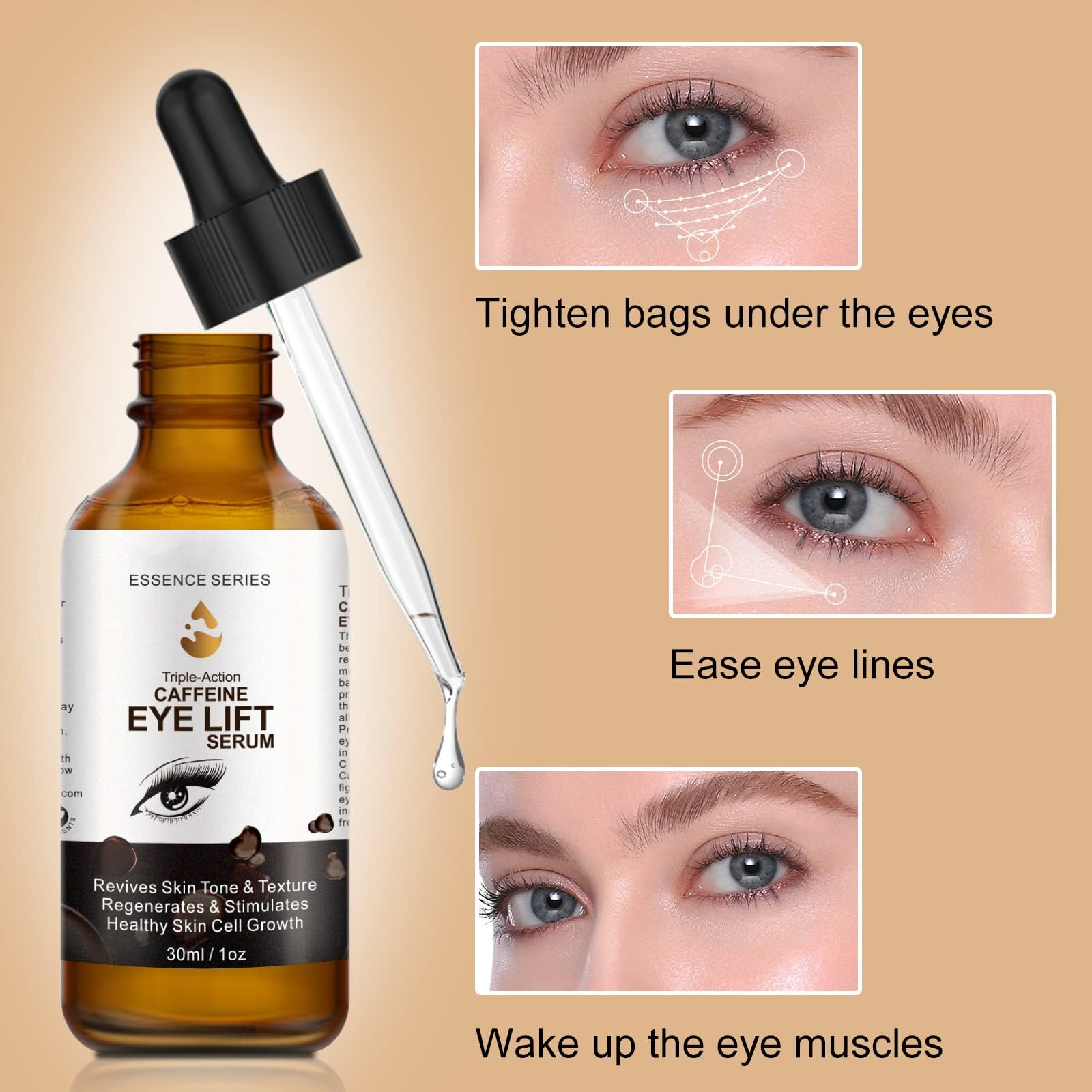 SHIFAKOU Caffeine Eye Serum dosis dosificadas para control preciso.