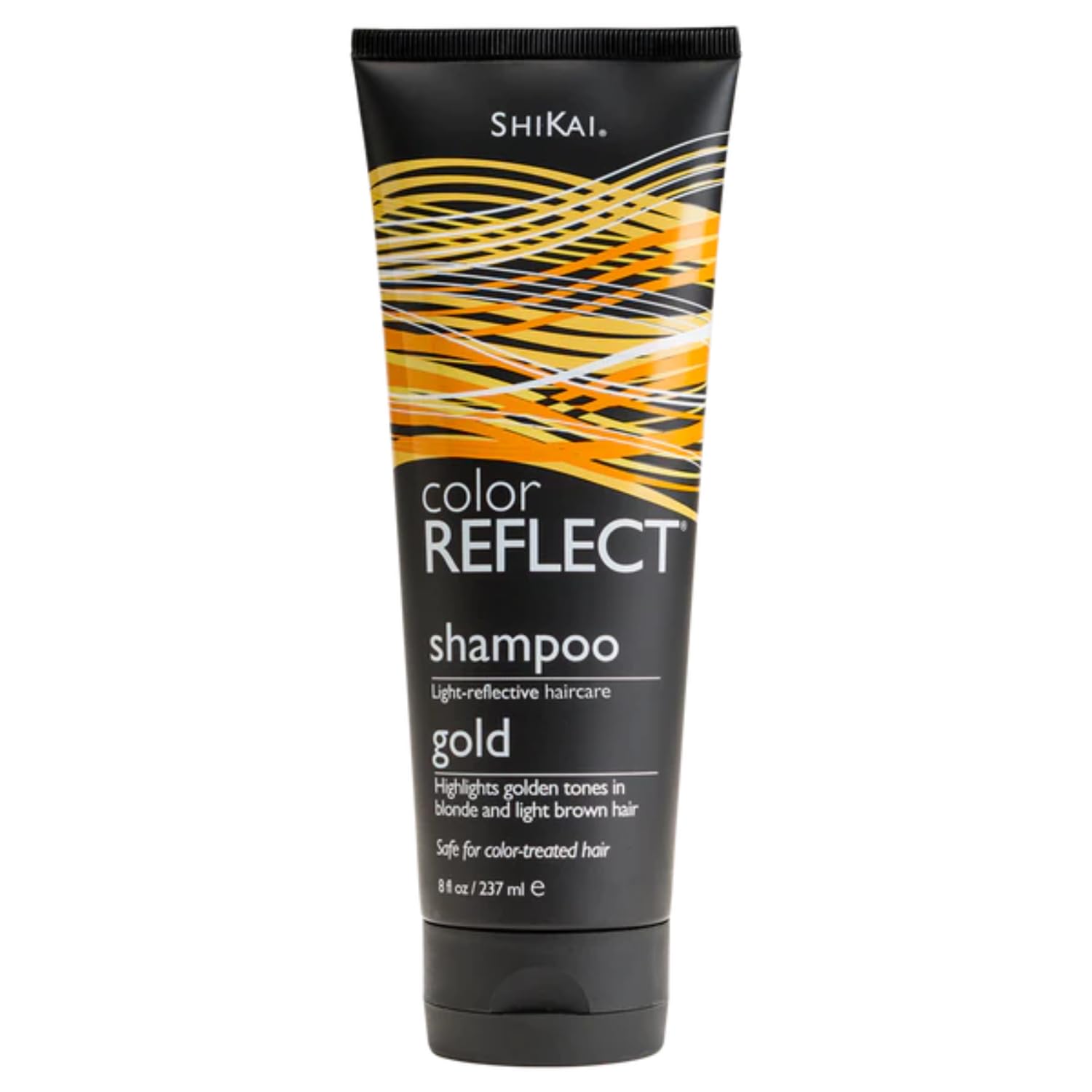 ShiKai Champú Reflejos de Oro: botella realza tonos dorados y cuida el color del cabello