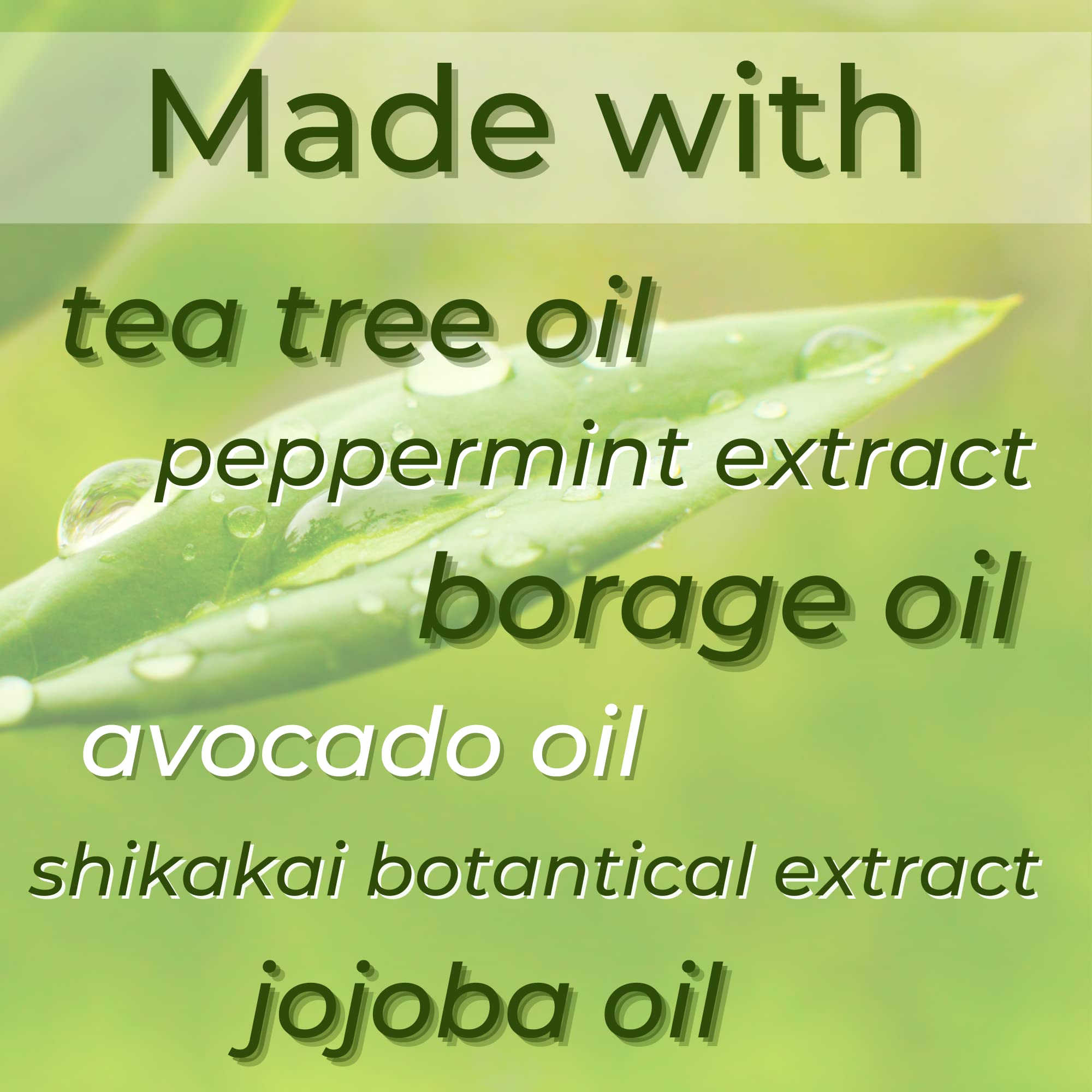 Textura cremosa del acondicionador ShiKai Tea Tree para hidratación suave.