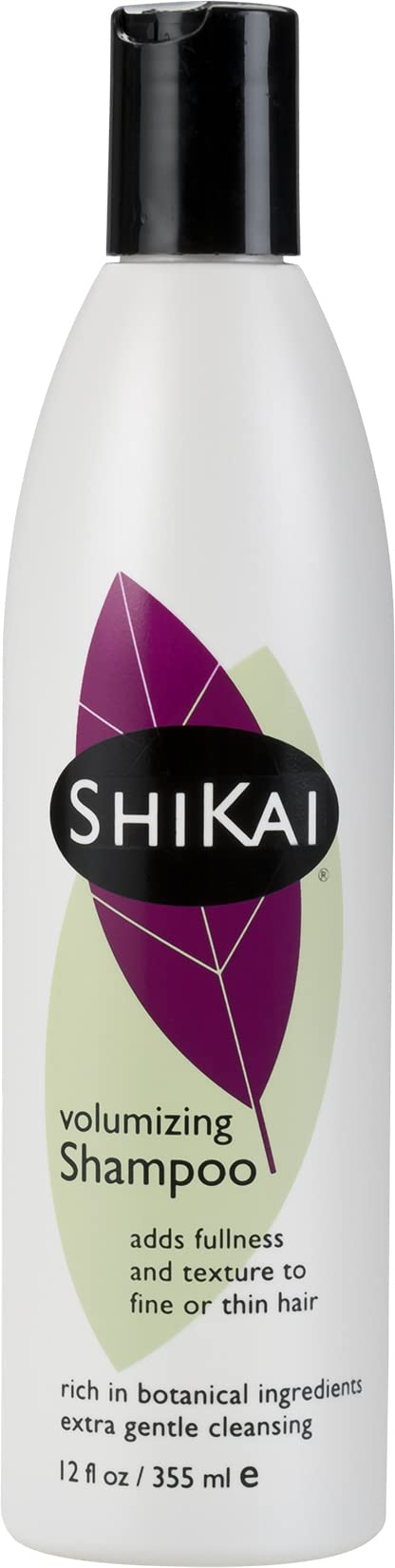 ShiKai Voluminizador Champú, botella vertiendo, para volumen, brillo y manejo suave.