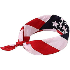 Bandana de Shimmer Anna Shine con bandera estadounidense en rojo, blanco y azul para desfiles patrios