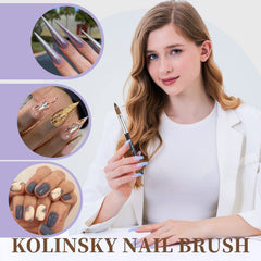Pelo Kolinsky puro Shine Chance, suave y absorbente para polvos acrílicos