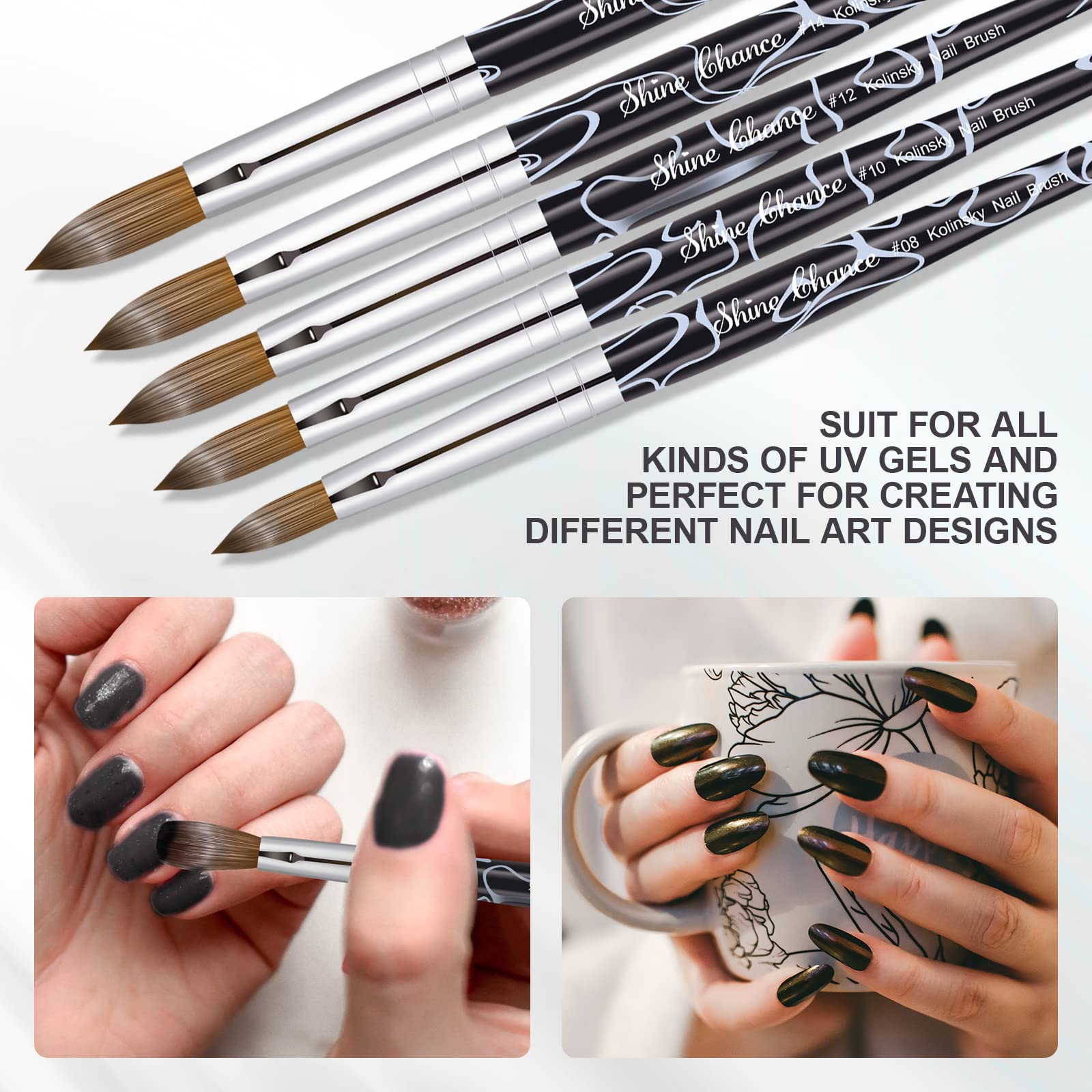 Uso profesional en manicura y extensiones de uñas con Shine Chance