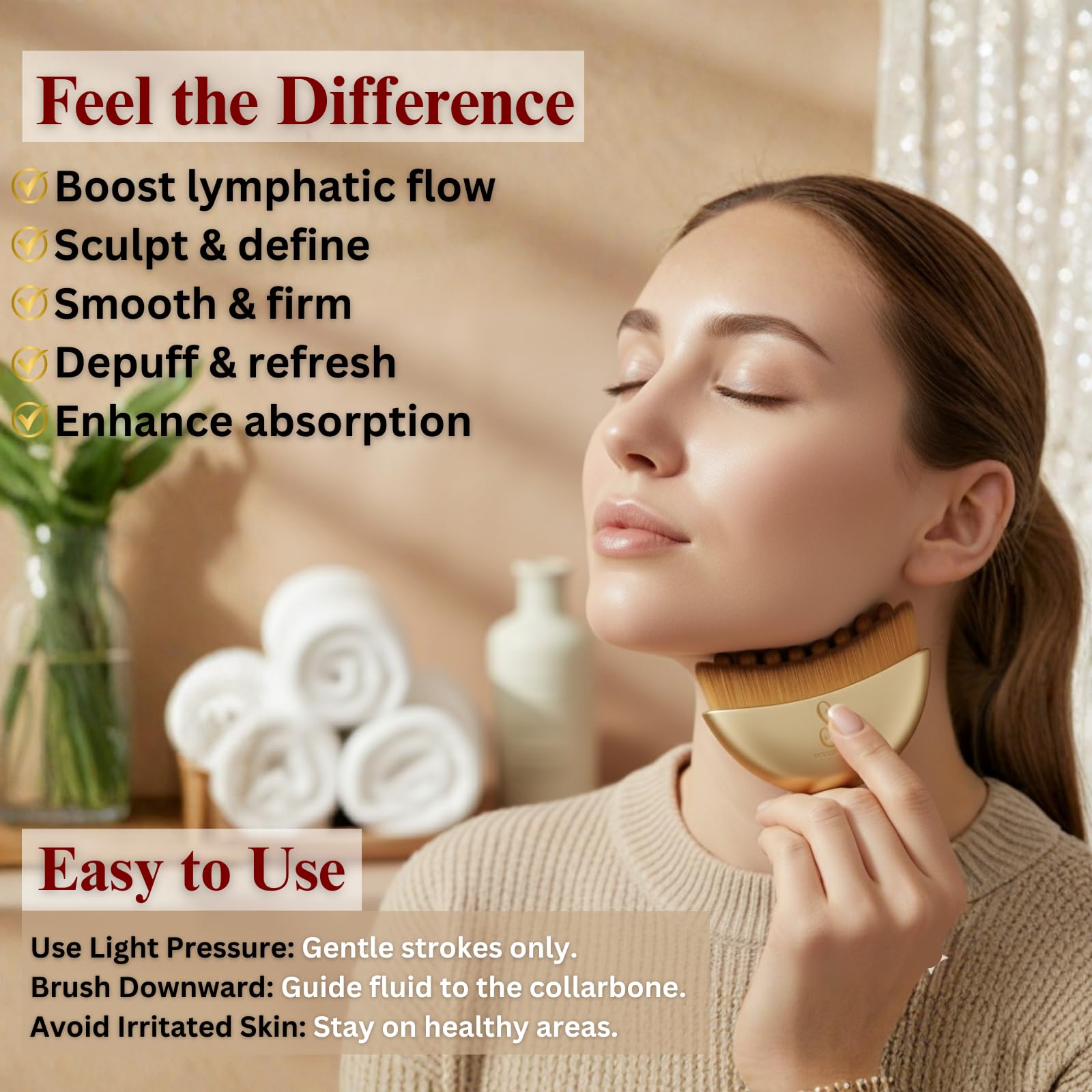 Masaje linfático Shine Dreamy para drenaje facial y reducción de hinchazón