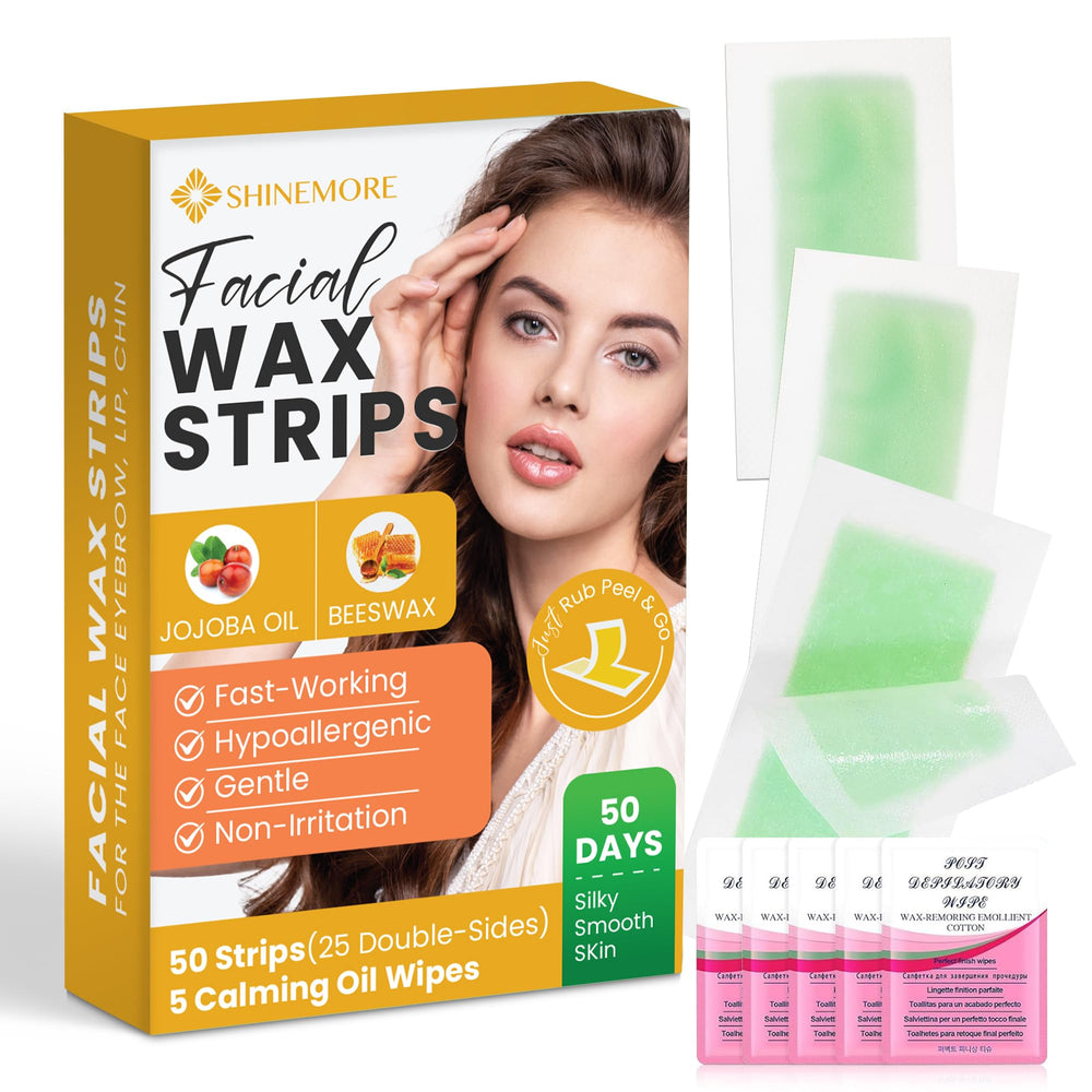 ShineMore tiras de cera facial para la cara: uso suave y efectivo en casa
