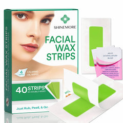 ShineMore tiras de cera facial para depilación suave en casa