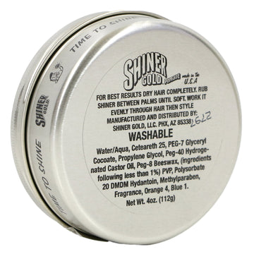 Shiner Gold Pomade: aplicación de peinado para control de estilo diario.
