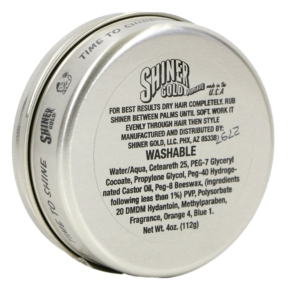 Shiner Gold Pomade: aplicación de peinado para control de estilo diario.