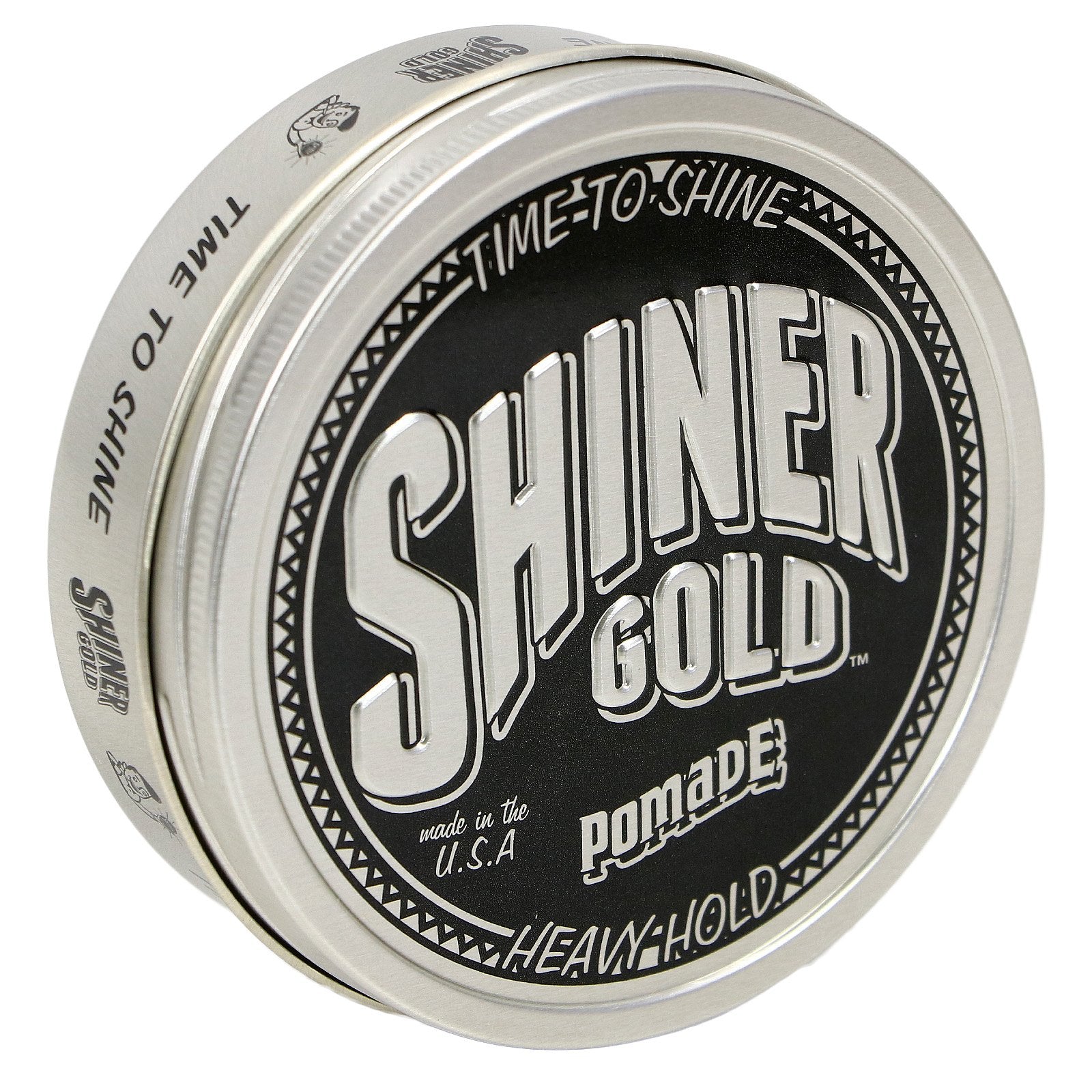 Shiner Gold Pomade: bote de 4 oz con acabado suave y resistente.