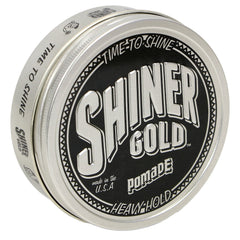 Shiner Gold Pomade: bote de 4 oz con acabado suave y resistente.