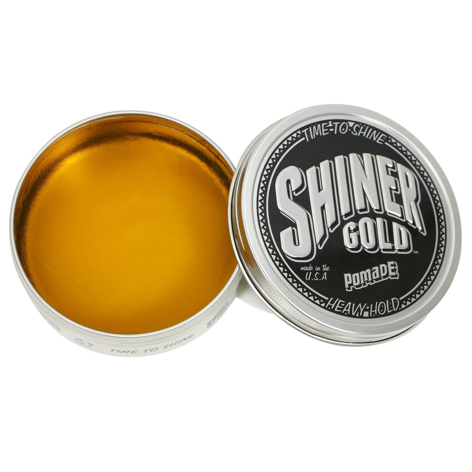 Shiner Gold Pomade: brillo alto para look definido y atractivo.