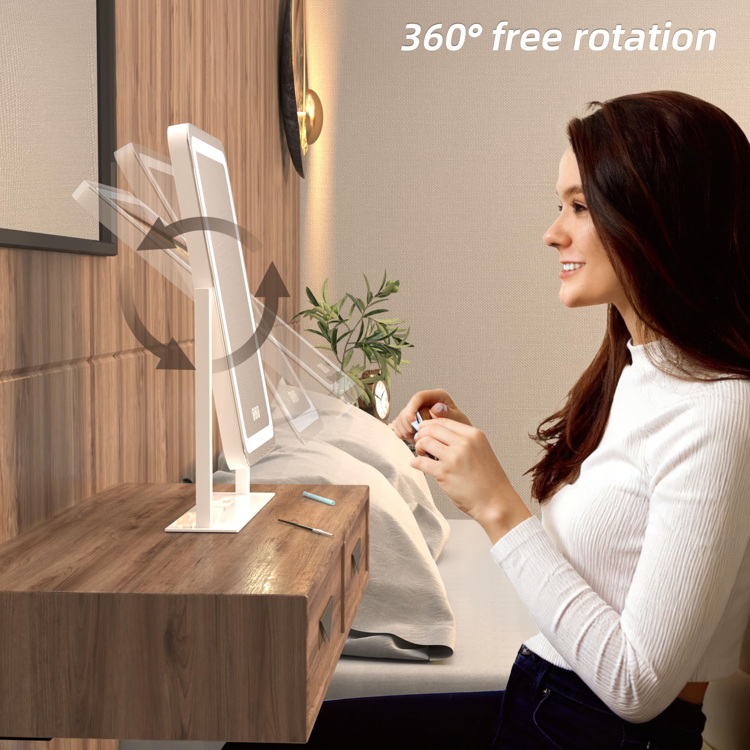 Shinerva espejo de mesa para maquillaje: regalo ideal