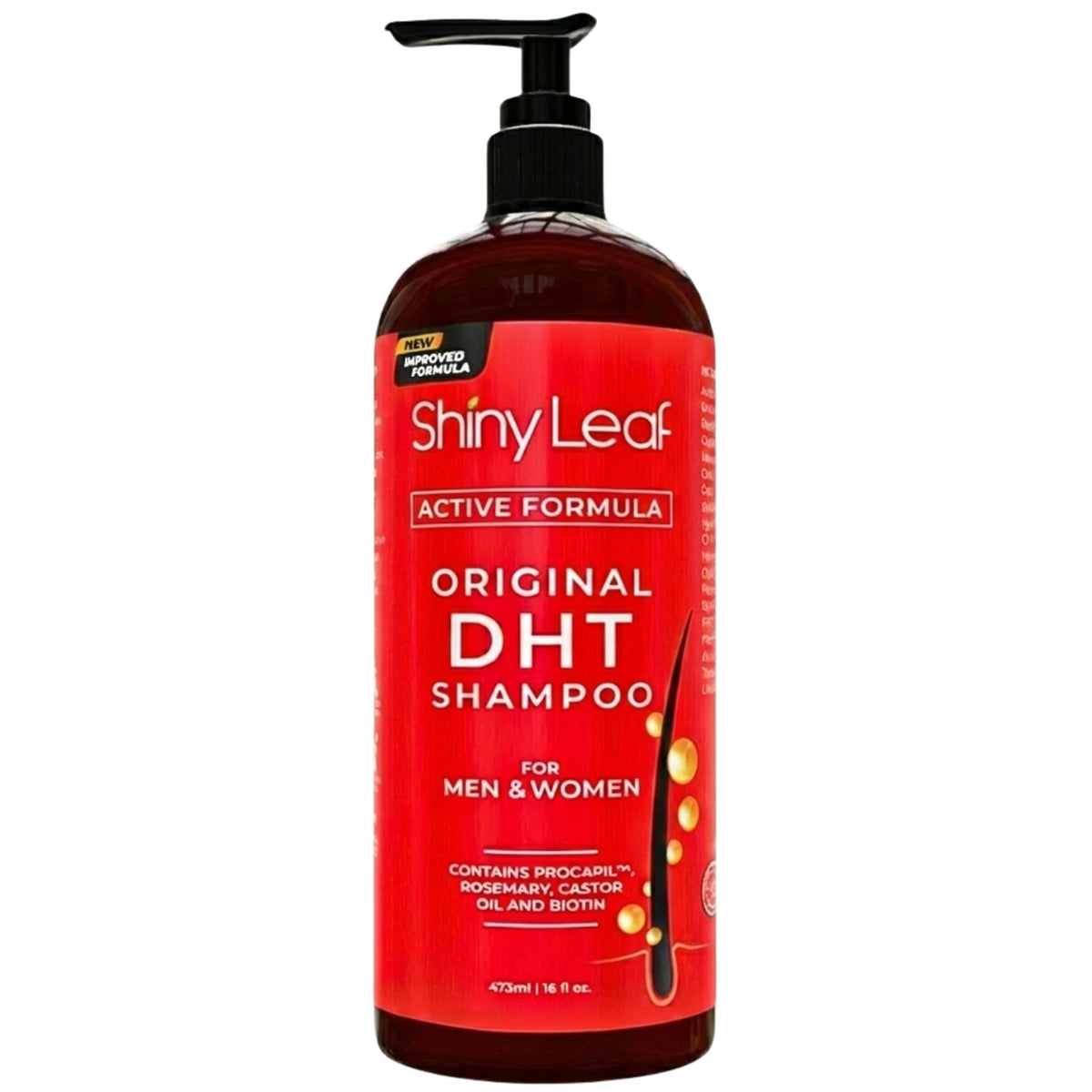 Shiny Leaf Shampoo, bouteille transparente prête à l’application et au soin quotidien