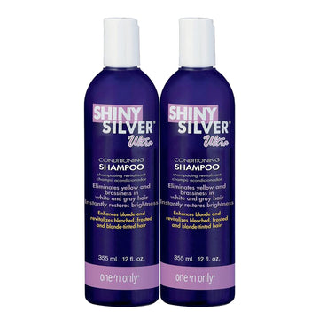 SHINY SILVER Champú Ultra Acondicionante en botella frontal neutraliza tonos amarillos