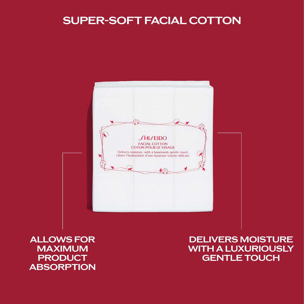 Algodón 100% natural de Shiseido para suavizar la piel.