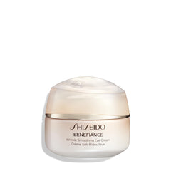 Shiseido Benefiance crema para ojos, botella de 15 ml lista para hidratar.