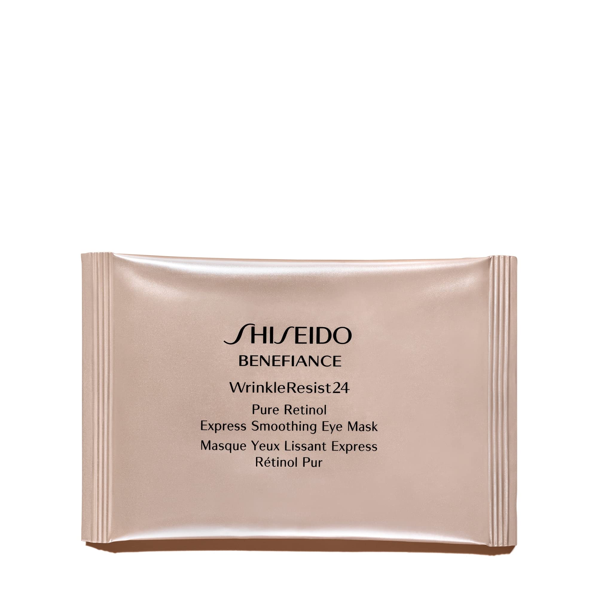 Shiseido Benefiance mascarilla ocular en envase, preparado para suavizar la apariencia de la mirada.