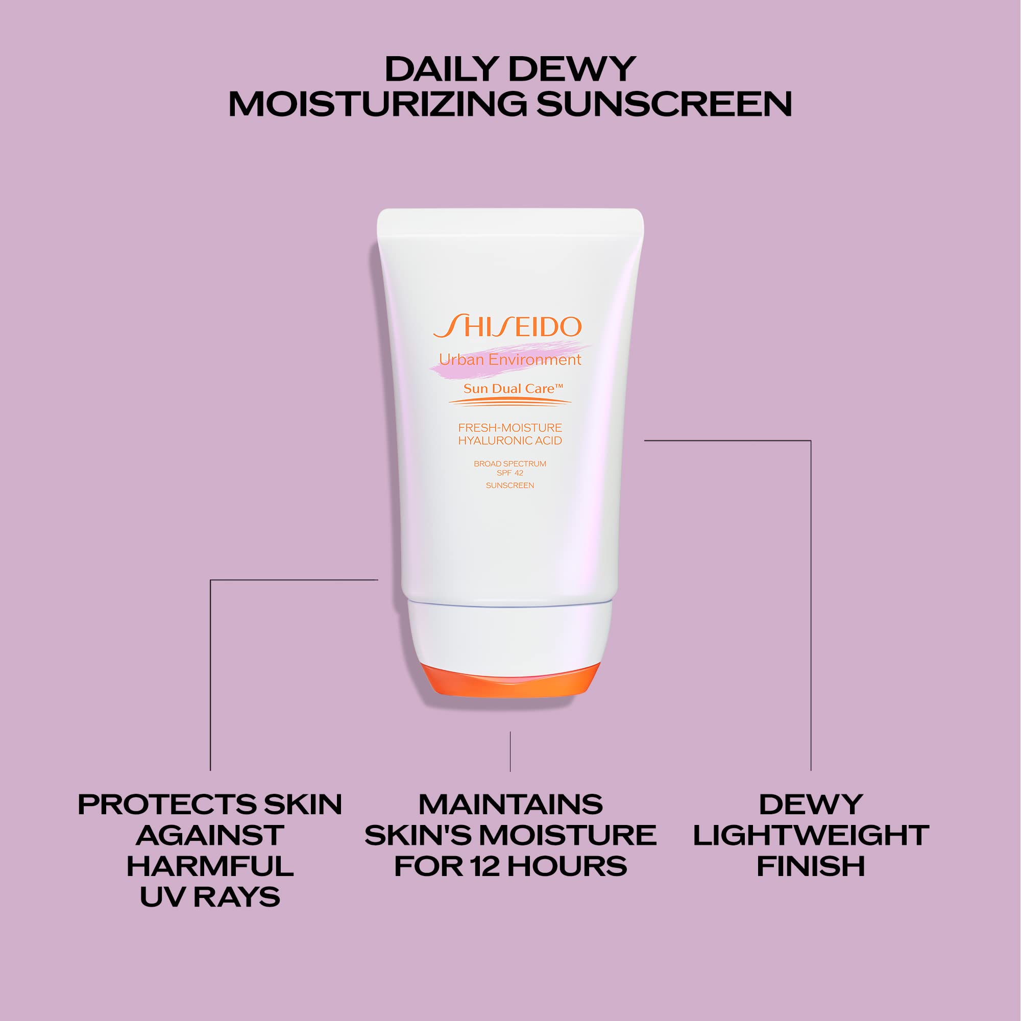 Shiseido Entorno Urbano tecnología doble cuidado solar; protege y potencia hidratación.