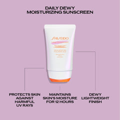 Shiseido Entorno Urbano tecnología doble cuidado solar; protege y potencia hidratación.