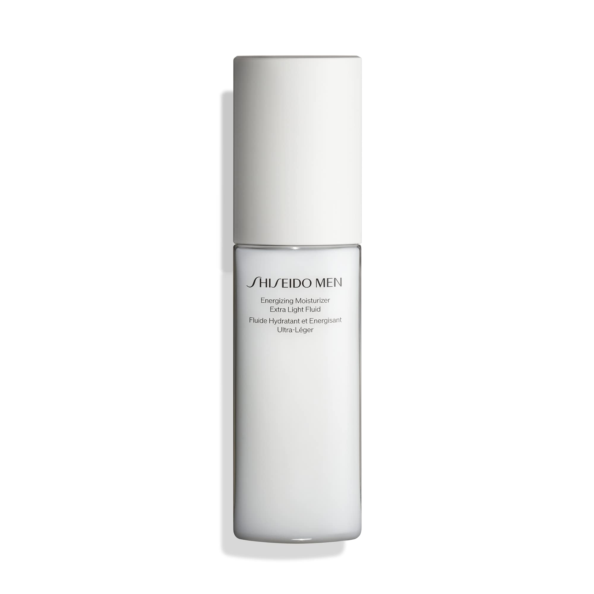 Shiseido Men Hidratante Energizante Extra Ligero, botella 100 ml para hidratación duradera sin grasa.