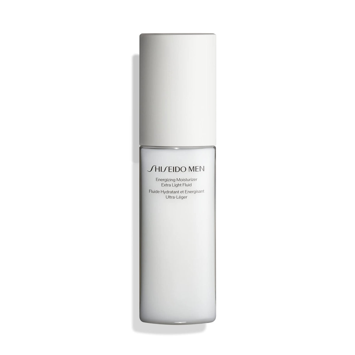 Shiseido Men Hidratante Energizante Extra Ligero, botella 100 ml para hidratación duradera sin grasa.